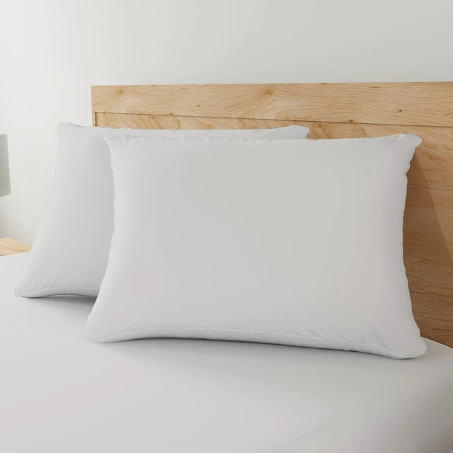 Alt view image 7 of 7 - Mainstays Allergy Relief Bed Pillows, Standard/Queen, Firm Support, Back and Side Sleeper, 2 Count
