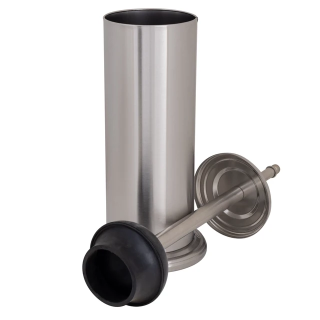 Alt view image 2 of 5 - Bath Bliss Toilet Plunger 18.5"H x 4.9"L Stainless Steel
