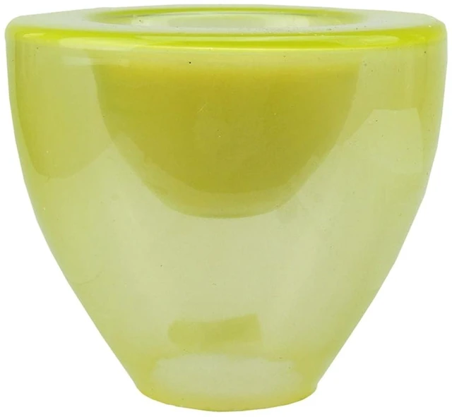 Main image of 6" Lime Green Torchiere Glass Votive Candle Holder with Wax Candle