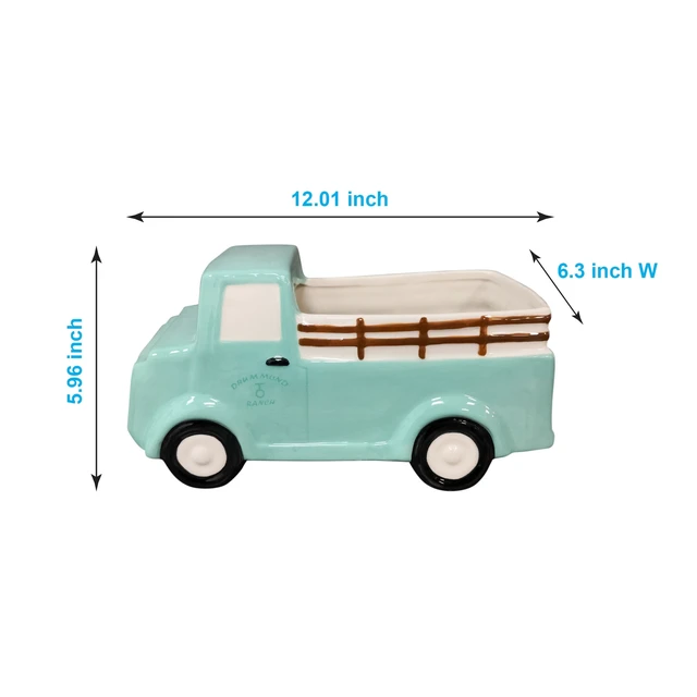 Alt view image 2 of 5 - Drummond Truck Novelty Planter 6-Inch Opening Stoneware by The Pioneer Woman