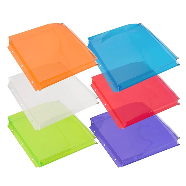 Alt view image 4 of 5 - JAM Paper Plastic 3-Hole Punch Zip Envelopes, 9-3/4 x 13, Assorted Multicolor, 6-Pack