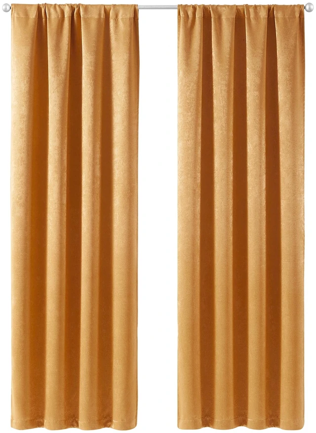 Main image of Mainstays Shimmer 99% Blackout Rod Pocket Curtains, Set of 2, 37in x 84in