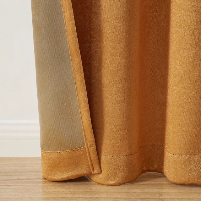 Alt view image 2 of 5 - Mainstays Shimmer 99% Blackout Rod Pocket Curtains, Set of 2, 37in x 84in