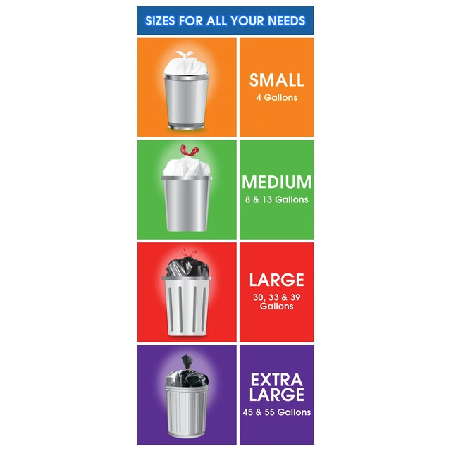 Alt view image 2 of 7 - Great Value 55-Gallon Extra Large Outdoor Twist Tie Trash Bags, Unscented, 20 Bags
