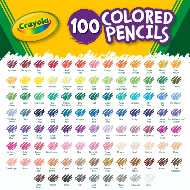 Alt view image 2 of 6 - Crayola Colored Pencils 100 Count, Back to School Supplies, Adult Coloring, Art Classroom Must Haves, Gift for Teachers and Kids, Ages 5+