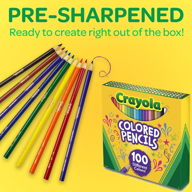 Alt view image 6 of 6 - Crayola Colored Pencils 100 Count, Back to School Supplies, Adult Coloring, Art Classroom Must Haves, Gift for Teachers and Kids, Ages 5+