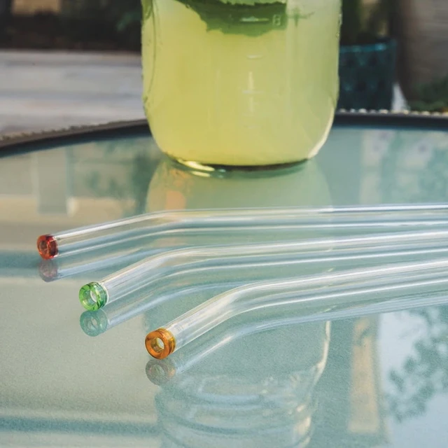 Alt view image 4 of 6 - Better Houseware 308 Glass Straws with Cleaning Brush, Set of 5 (Standard)