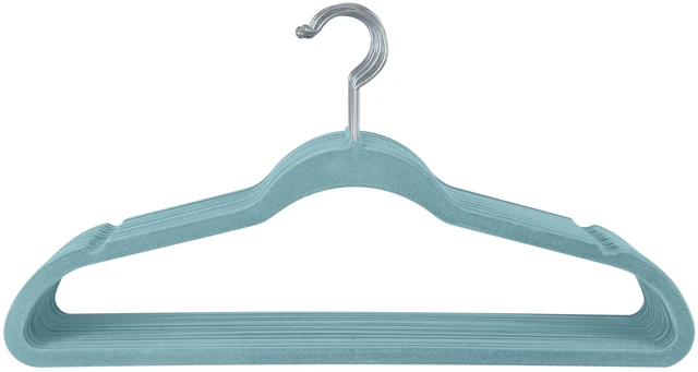 Main image of Simplify Slim Velvet Plastic Clothes Hangers 25 Count