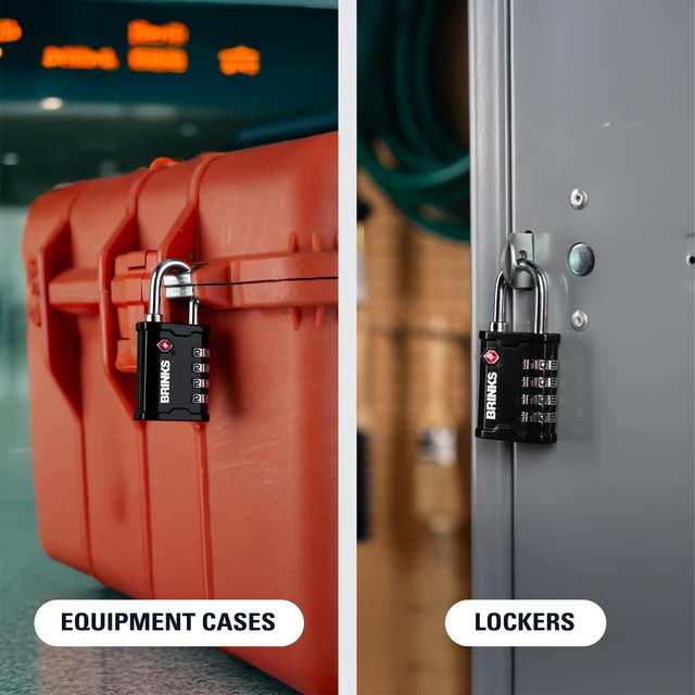 Alt view image 3 of 6 - Brinks 40mm Heavy Duty Zinc Die-Cast TSA Resettable Combination Luggage Padlock with 1in Shackle