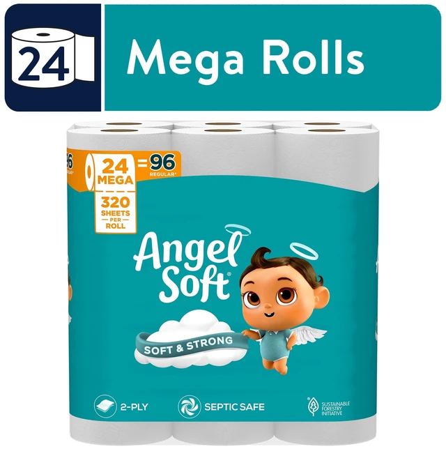 Main image of Angel Soft 2-Ply Toilet Paper, 24 Rolls
