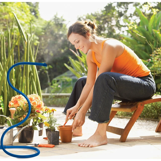 Alt view image 6 of 7 - Orbit Flex Cobra 0.25" x 13.5FT Cooling Misting System with Single Nozzle, Freestanding
