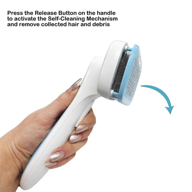 Alt view image 2 of 6 - Pets First Self Cleaning Slicker Brush for Dogs and Cats