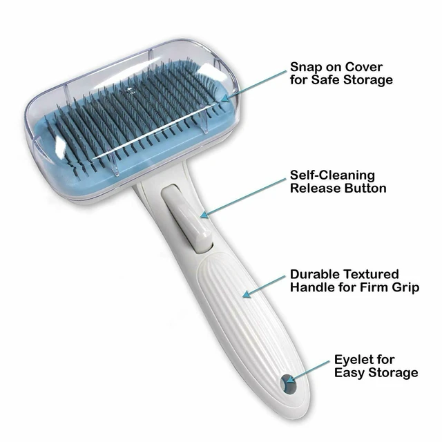 Alt view image 6 of 6 - Pets First Self Cleaning Slicker Brush for Dogs and Cats