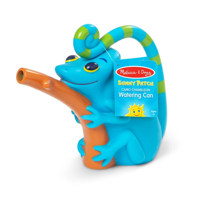 Alt view image 3 of 5 - Melissa & Doug Sunny Patch Camo Chameleon Watering Can with Tail Handle and Branch-Shaped Spout
