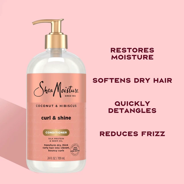 Alt view image 4 of 6 - SheaMoisture Curl & Shine Conditioner Coconut & Hibiscus for Thick Curly Hair, Moisturize & Soften, 24 fl oz