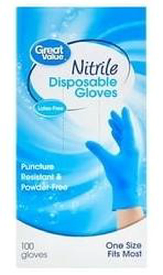 Main image of Great Value Nitrile Disposable Gloves, One Size, 100Count