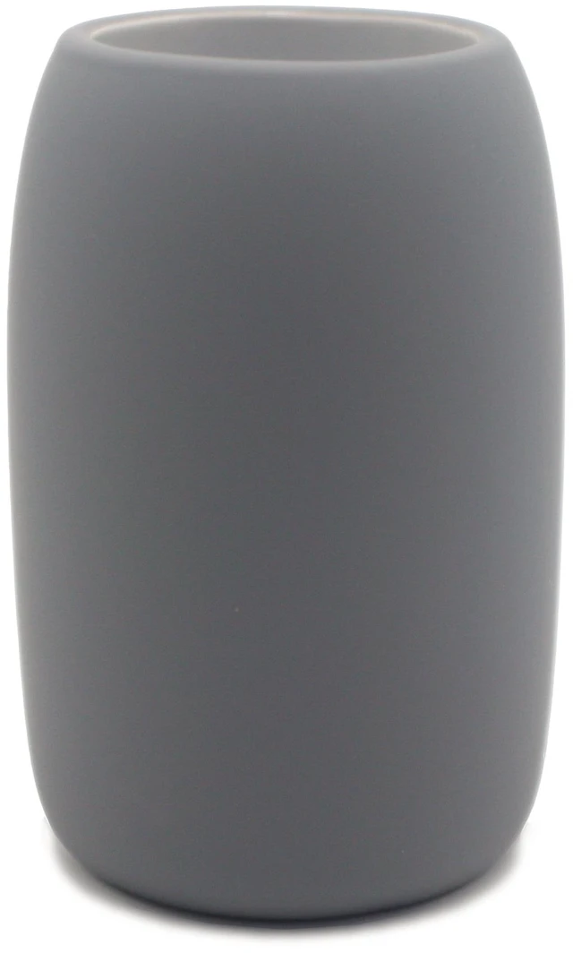 Alt view image 5 of 6 - Mainstays Ceramic Stoneware Bath Accessories 3-Piece Set, Grey - Soap Pump Dispenser, Tumbler, and Accessory Tray