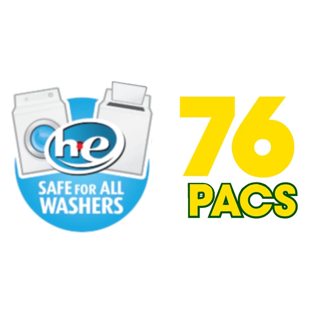 Alt view image 2 of 7 - Great Value Premium Clean Laundry Pacs, 76 Count, Original Scent