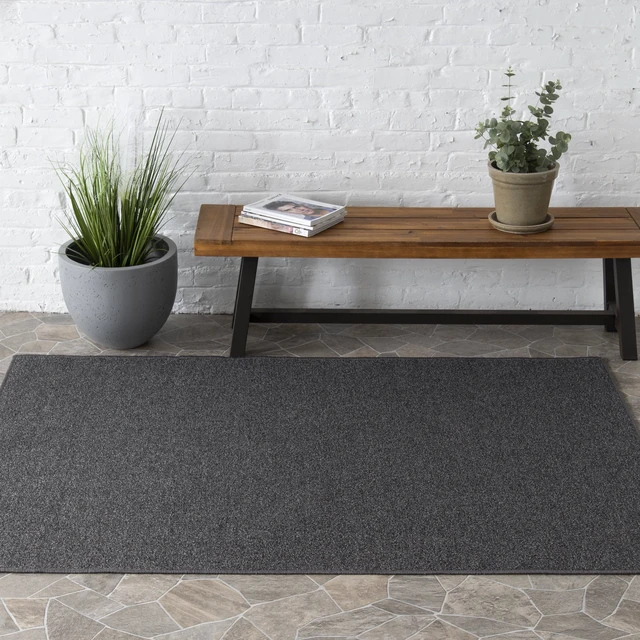 Alt view image 5 of 7 - Mainstays Titan Gray Indoor Utility Area Rug 30in x 46in