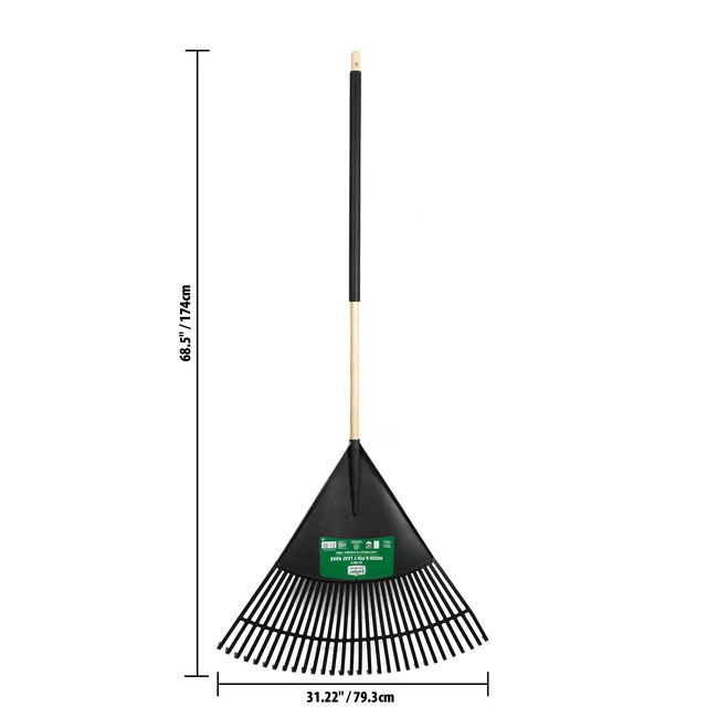 Alt view image 5 of 6 - Expert Gardener 30 in Wood and Poly Leaf Rake