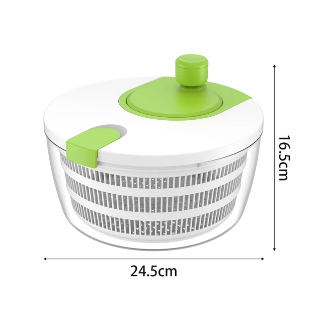 Alt view image 2 of 7 - Mainstays 4qt Salad Spinner Vegetable Dryer, BPA-Free, Green