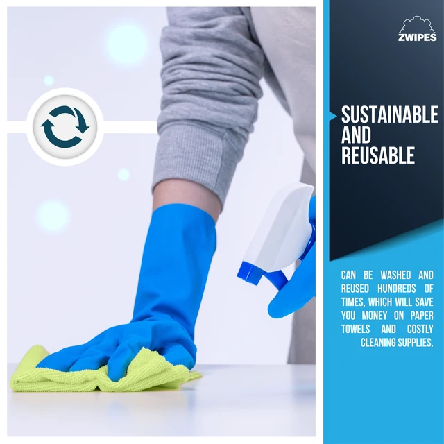 Alt view image 3 of 6 - Zwipes Microfiber Cleaning Cloths, Multicolor, 24 Pack