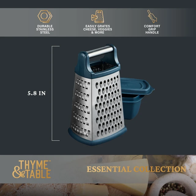 Alt view image 4 of 5 - Thyme & Table 2-Piece 4-Sided Stainless Steel Box Grater Set