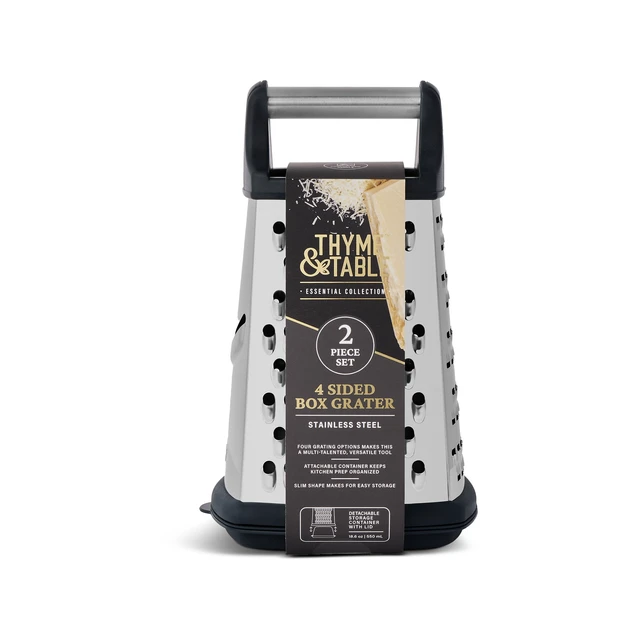Alt view image 5 of 5 - Thyme & Table 2-Piece 4-Sided Stainless Steel Box Grater Set