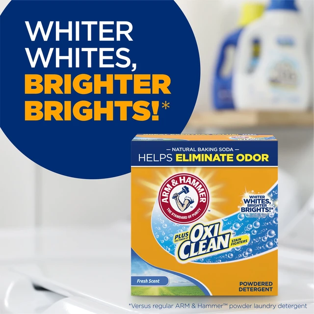 Alt view image 2 of 5 - ARM & HAMMER Plus OxiClean Powder Laundry Detergent, Fresh Scent, 115 Loads