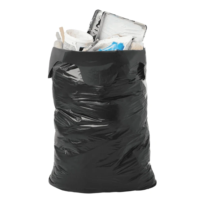 Alt view image 4 of 5 - Hyper Tough Contractor Garbage Bags, 55Gal, Flap Tie, 2Mil, 20 Bags