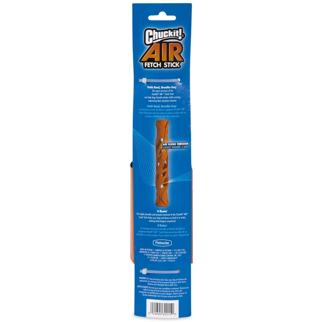 Alt view image 2 of 7 - Chuckit! Air Fetch Rubber Stick Dog Toy, Large, 15", Orange, 1-Pack