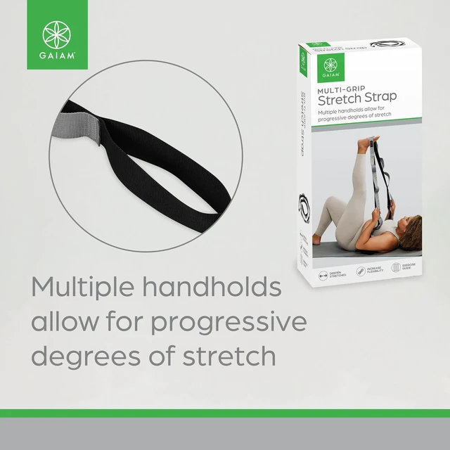 Alt view image 6 of 6 - Gaiam Stretch Strap 60 Inches Grey