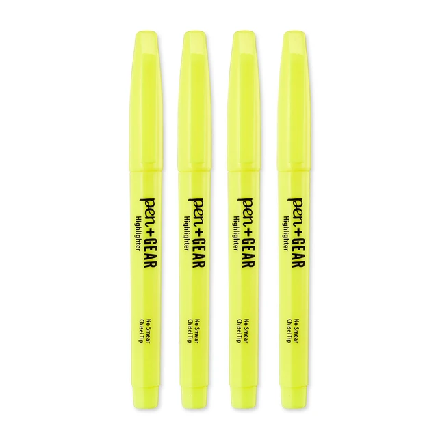 Alt view image 6 of 6 - Pen+Gear Yellow Chisel Tip Pocket Highlighters 36Count