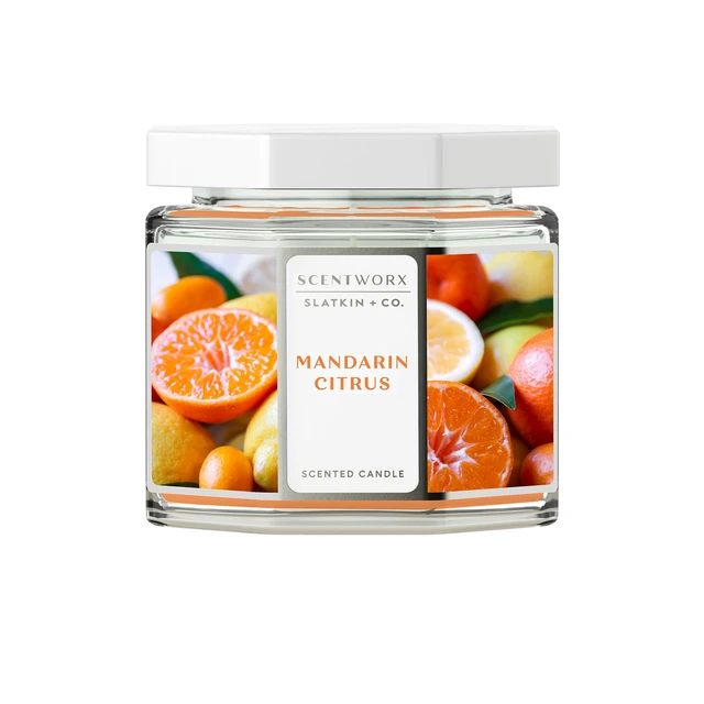 Alt view image 5 of 6 - Scentworx 14.5oz Mandarin Citrus 3-Wick Jar Candle by Slatkin & Co