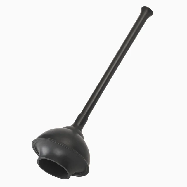 Alt view image 7 of 7 - Plumb Craft Toilet Plunger with Twist Caddy Storage Holder - Black