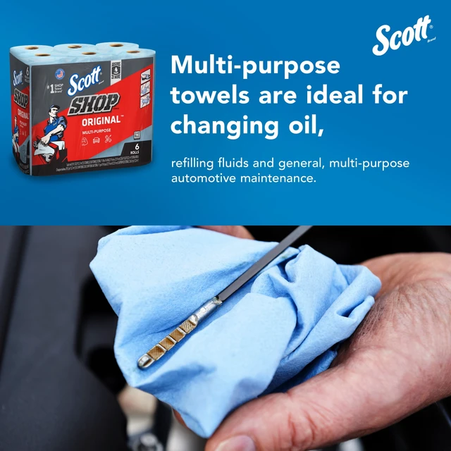 Alt view image 4 of 6 - Scott Shop Towels 6 Rolls, 55 Sheets Per Roll