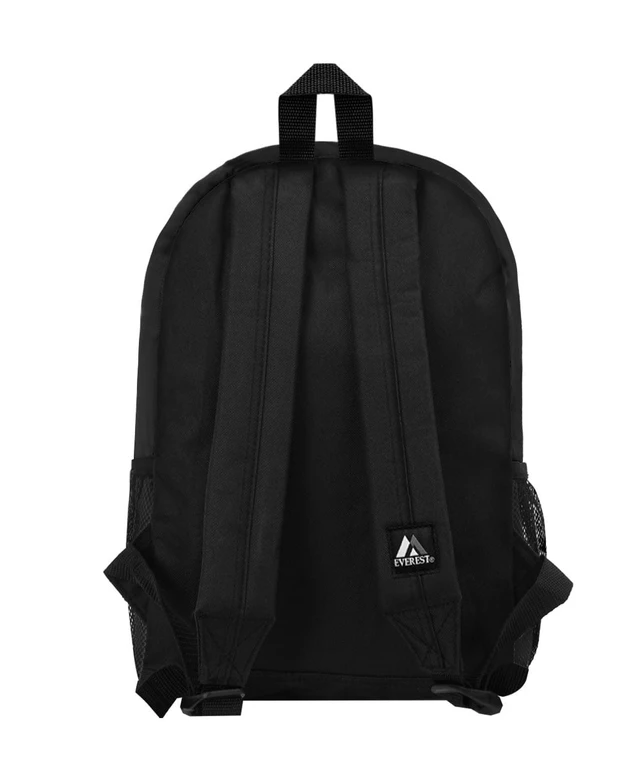 Alt view image 3 of 4 - Everest Unisex Casual Backpack with Side Mesh Pocket, Black