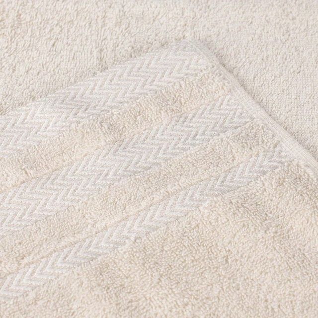 Alt view image 5 of 5 - Superior Hays 3 Piece Cotton Plush Towel Set, Ultra Soft Absorbent, Ivory