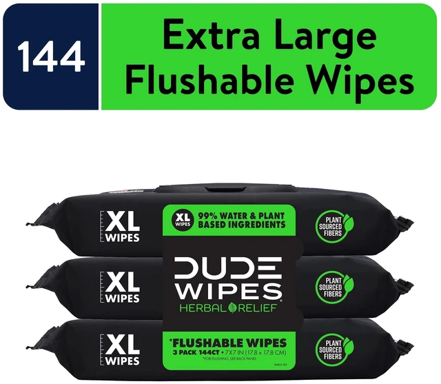 Main image of DUDE Wipes Flushable Wipes XL Herbal Relief 144 Count