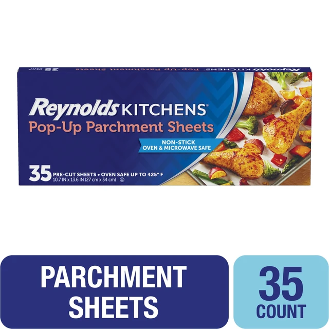 Alt view image 2 of 7 - Reynolds Kitchens Pop-Up Parchment Paper Sheets, 3 Pack, 10.75in x 13.75in, 35 Sheets