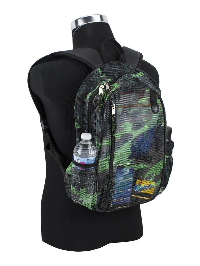 Alt view image 6 of 6 - Eastsport Unisex Active Lifestyle Mesh Backpack, Camo