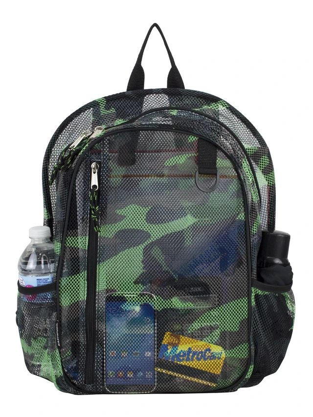 Alt view image 3 of 6 - Eastsport Unisex Active Lifestyle Mesh Backpack, Camo