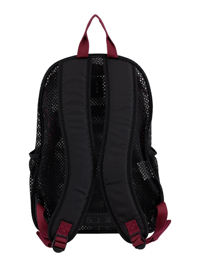 Alt view image 6 of 6 - Eastsport Magna Pro 17" Mesh Backpack, Unisex, Black/Tibetan Red