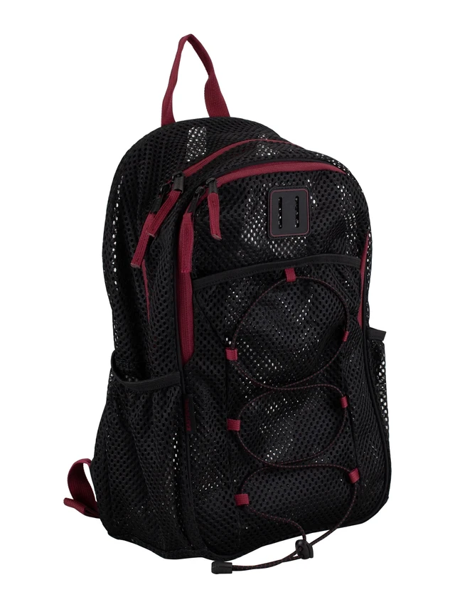 Alt view image 4 of 6 - Eastsport Magna Pro 17" Mesh Backpack, Unisex, Black/Tibetan Red