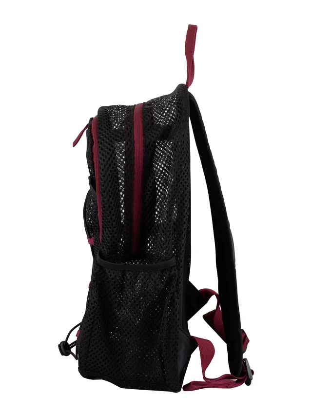 Alt view image 5 of 6 - Eastsport Magna Pro 17" Mesh Backpack, Unisex, Black/Tibetan Red