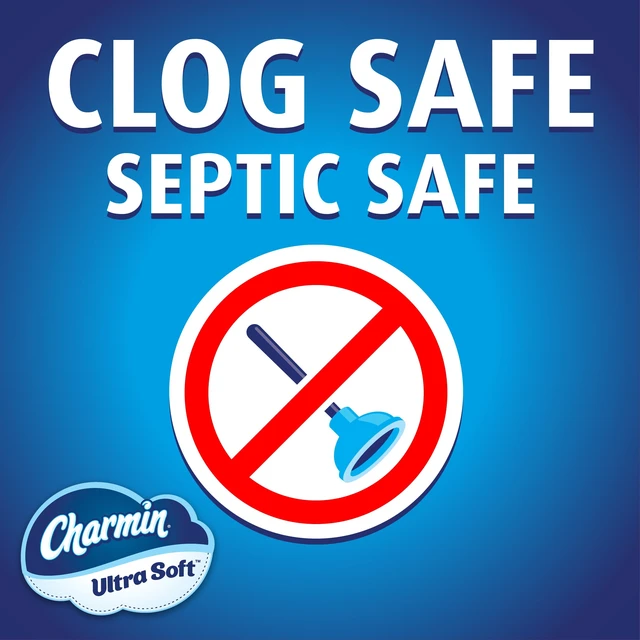 Alt view image 4 of 6 - Charmin Ultra Soft Toilet Paper 9 Mega Rolls 2-Ply Bath Tissue