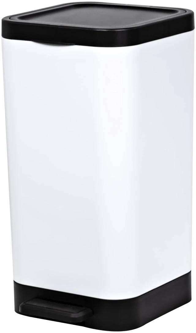 Main image of Hefty 2.6 Gallon Small Plastic Step Trash Can with Foot Pedal Lid, White