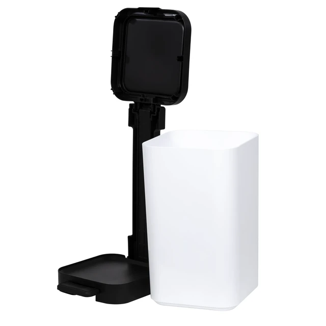 Alt view image 7 of 7 - Hefty 2.6 Gallon Small Plastic Step Trash Can with Foot Pedal Lid, White