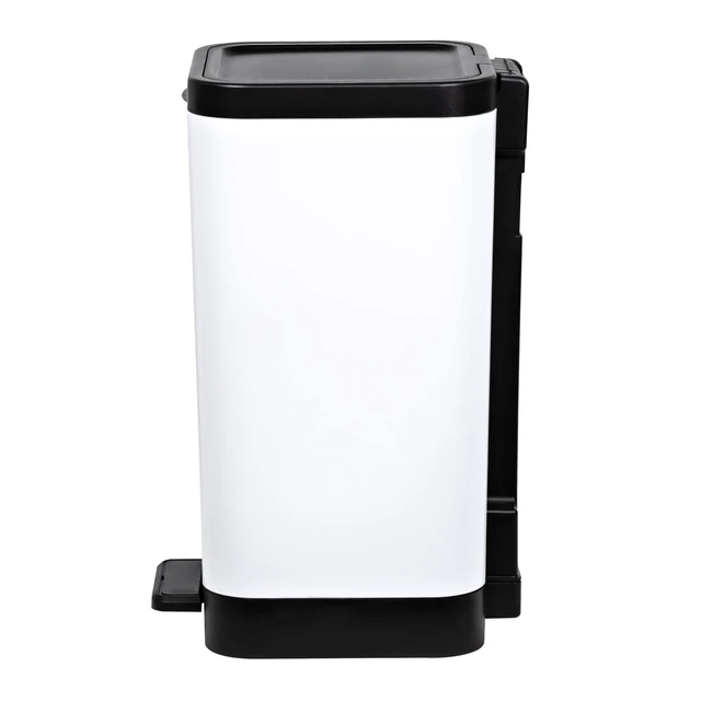 Alt view image 6 of 7 - Hefty 2.6 Gallon Small Plastic Step Trash Can with Foot Pedal Lid, White