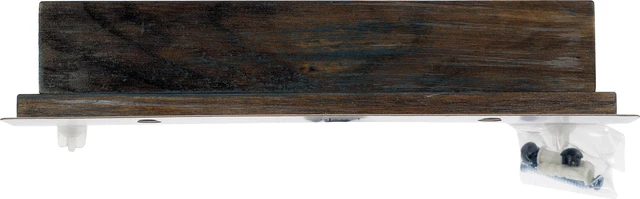 Alt view image 3 of 6 - Mainstays 10Inch Wooden Hookboard with Shelf, 4 Metal Hooks, and Mounting Hardware, Antique Grey